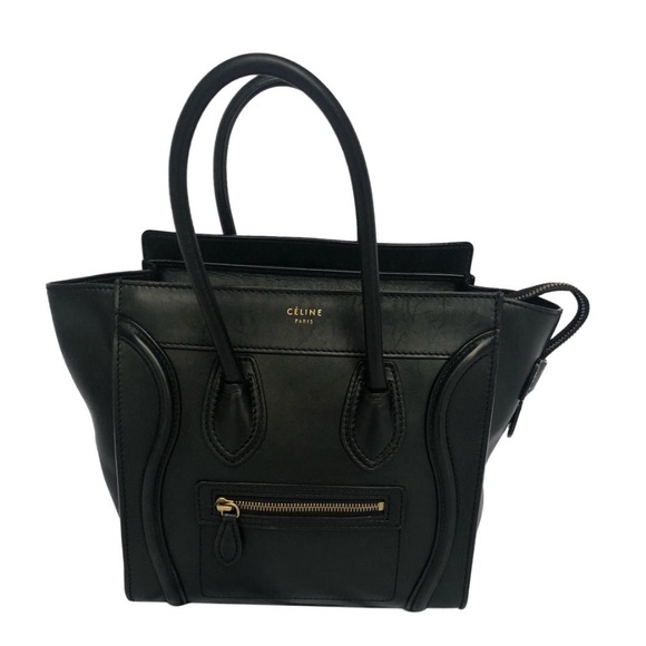 Celine Handbags - SOLD Celine Black Micro Luggage Tote